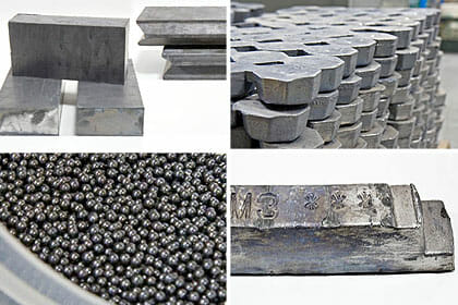 All forms of lead ballast are available from Nuclead